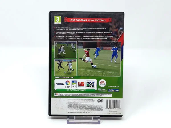 Parte trasera de FIFA 12 (ITA) para PlayStation 2, edición PAL Italia