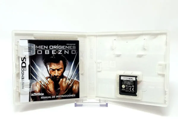 Interior del juego X-Men Orígenes: Lobezno (ESP) para Nintendo DS con disco y manual