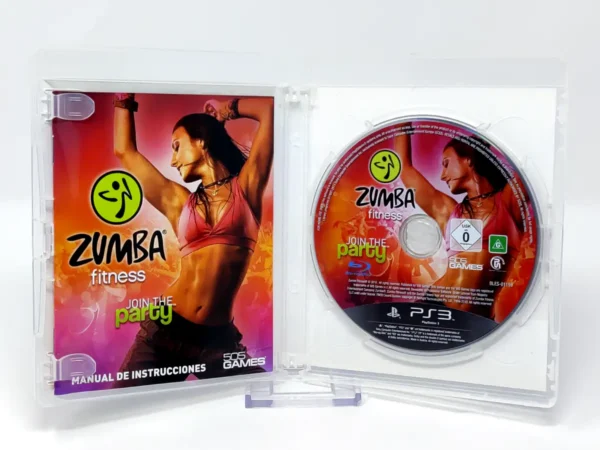 Interior del juego Zumba Fitness (ESP) para PlayStation 3 con disco y manual