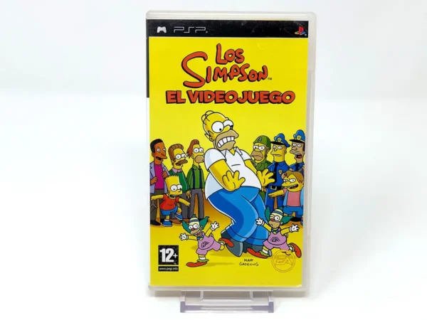 Portada de Los Simpson: El Videojuego (ESP) para PSP, edición PAL España, de segunda mano