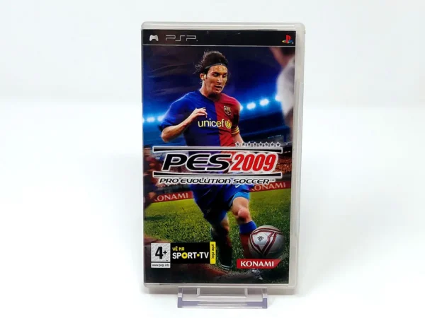 Portada de PES 2009 - Pro Evolution Soccer (POR) para PSP, edición PAL Portugal, de segunda mano