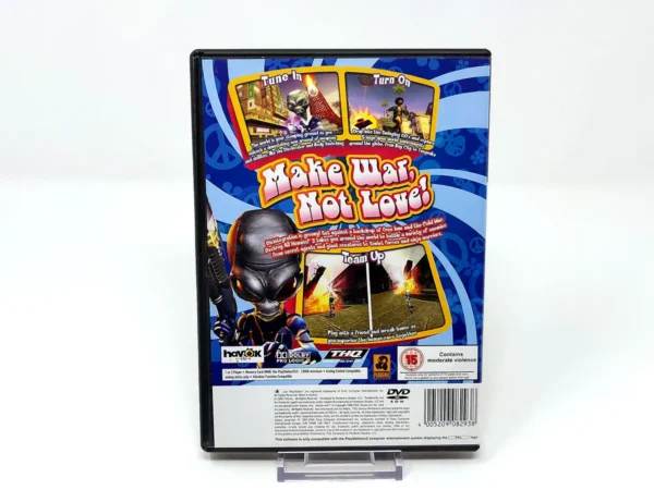 Parte trasera de Destroy All Humans! 2 (UK) para PlayStation 2, edición PAL UK