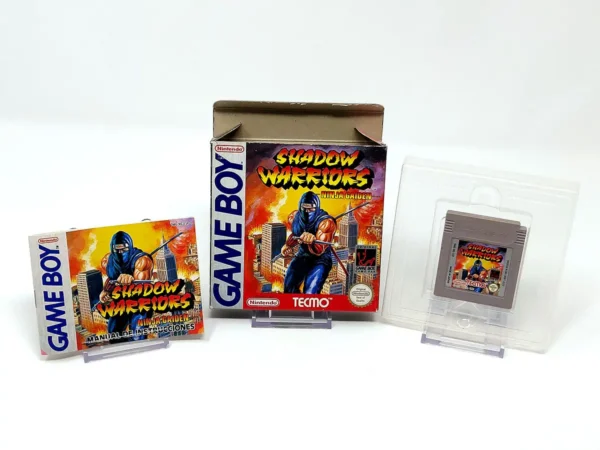 Interior del juego Shadow Warriors (ESP) para Nintendo Game Boy con disco y manual