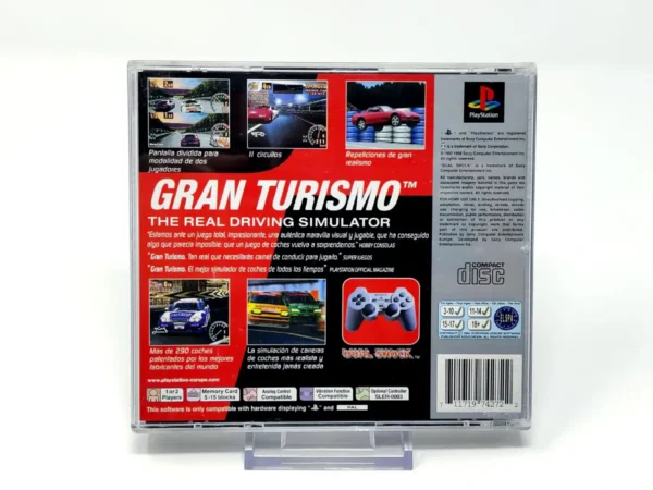 Parte trasera de Gran Turismo (ESP) (Platinum) (Rebajado) para PlayStation 1, edición PAL España