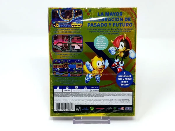 Parte trasera de Sonic Mania Plus (ESP) (Precintado) para PlayStation 4, edición PAL España
