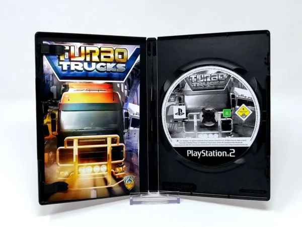 Interior del juego Turbo Trucks (EUR) para PlayStation 2 con disco y manual