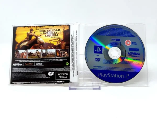 Parte trasera de Gun (ESP) (Promo) para PlayStation 2, edición PAL España