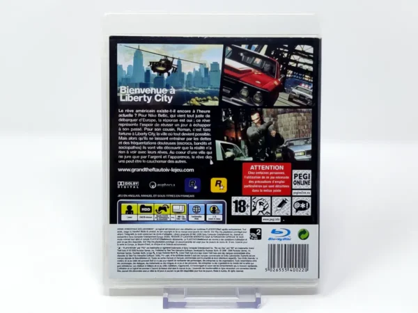 Parte trasera de Grand Theft Auto IV (FRA) (Rebajado) para PlayStation 3, edición PAL Francia