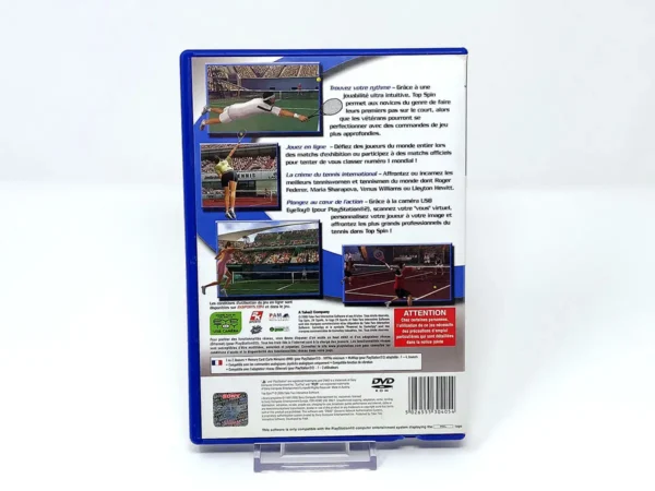 Parte trasera de Top Spin (FRA) para PlayStation 2, edición PAL Francia