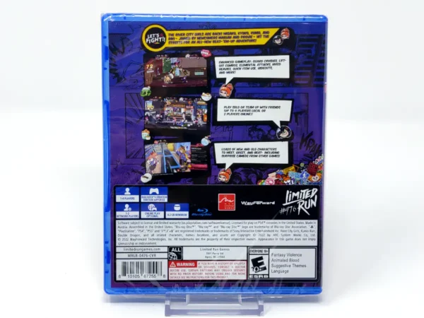 Parte trasera de River City Girls 2 (USA) (Limited Run) (Precintado) para PlayStation 4, edición NTSC USA
