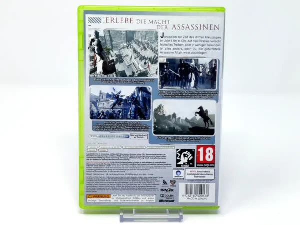 Parte trasera de Assassin's Creed (ALE) (Classics) para XBOX 360, edición PAL Alemania