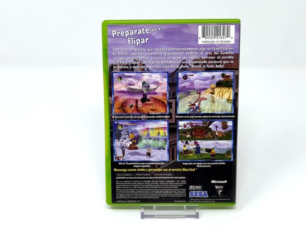 Parte trasera de ToeJam & Earl III: Mission to Earth (ESP) para XBOX, edición PAL España