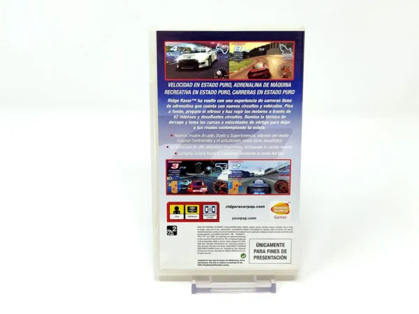 Parte trasera de Ridge Racer 2 (ESP) (Promo) para PSP, edición PAL España