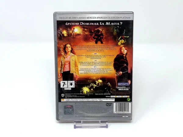 Parte trasera de Harry Potter y el Cáliz de Fuego (ESP) (Platinum) (Rebajado) para PlayStation 2, edición PAL España