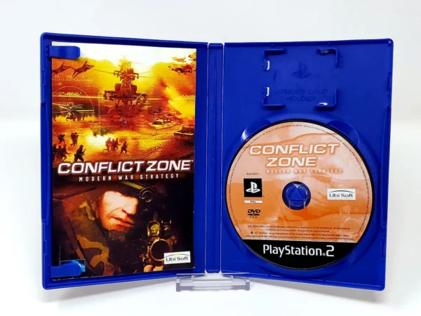 Interior del juego Conflict Zone: Modern War Strategy (ESP) para PlayStation 2 con disco y manual