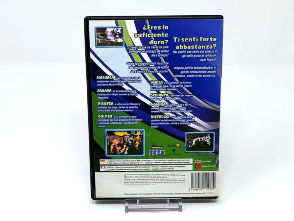 Parte trasera de Sega Soccer Slam (ESP) para PlayStation 2, edición PAL España