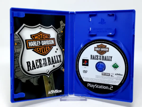 Interior del juego Harley-Davidson Motor Cycles (ESP) para PlayStation 2 con disco y manual