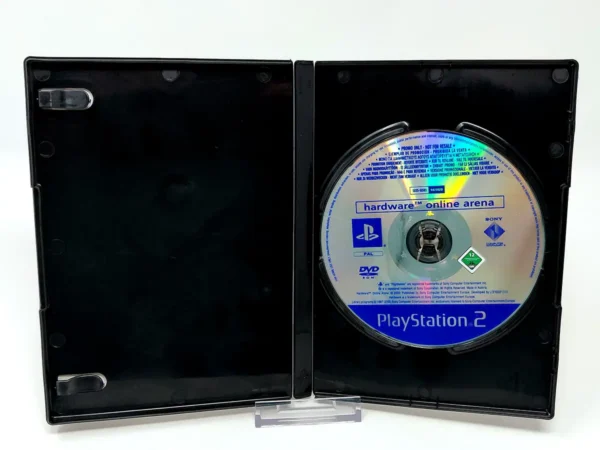 Interior del juego Hardware: Online Arena (FRA) (Promo) para PlayStation 2 con disco y manual