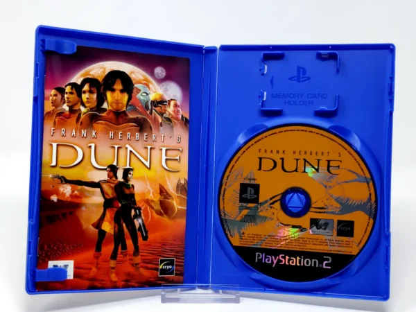 Interior del juego Frank Herbert's Dune (ESP) para PlayStation 2 con disco y manual
