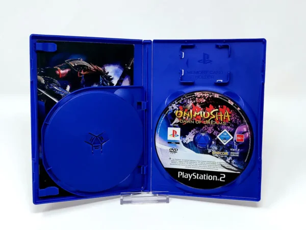 Lateral de la caja de Onimusha: Dawn of Dreams (UK) para PlayStation 2
