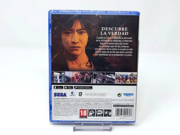 Parte trasera de Lost Judgment (ESP) (Precintado) para PlayStation 5, edición PAL España