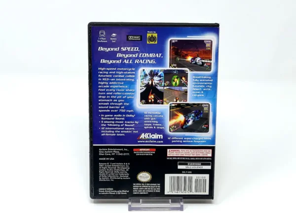 Parte trasera de XGIII: Extreme G Racing (USA) para Nintendo GameCube, edición NTSC USA