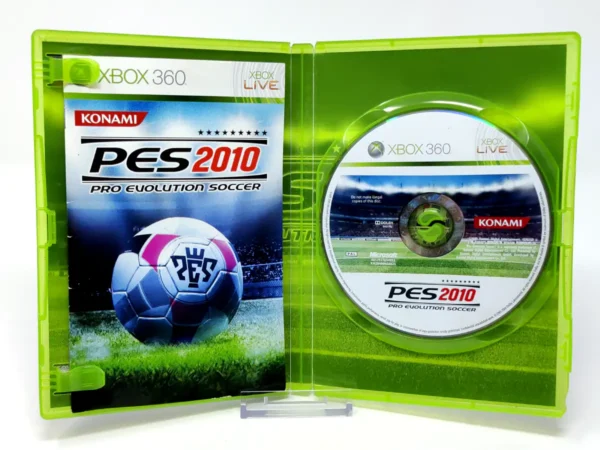 Interior del juego PES 2010: Pro Evolution Soccer (ESP) (v2) para XBOX 360 con disco y manual