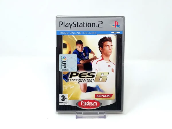 Portada de Pro Evolution Soccer 6 (ESP) (Platinum) para PlayStation 2, edición PAL España, de segunda mano
