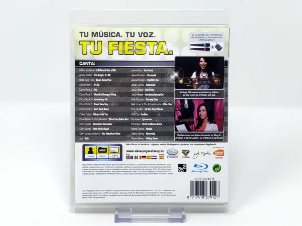Parte trasera de Disney Sing It: Party Hits (ESP) (Rebajado) para PlayStation 3, edición PAL España