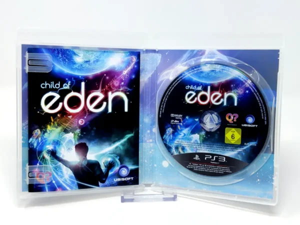 Interior del juego Child of Eden (ESP) para PlayStation 3 con disco y manual