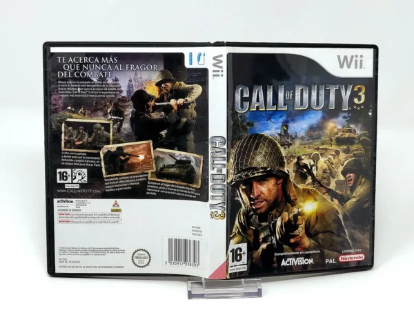 Call of Duty 3 (ESP) (Carátula) para Nintendo Wii, edición PAL España, de segunda mano