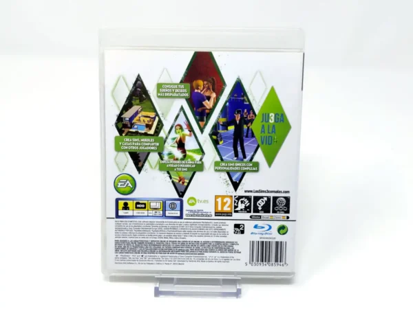 Parte trasera de Los Sims 3 (ESP) para PlayStation 3, edición PAL España