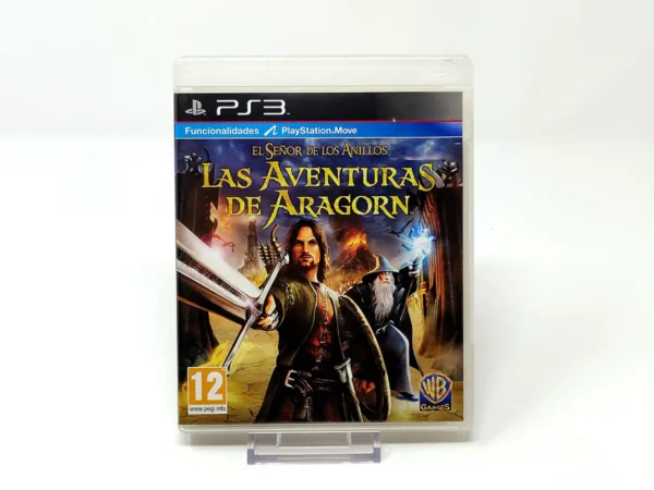 Portada de El Señor de los Anillos: Las Aventuras de Aragorn (ESP) para PlayStation 3, edición PAL España, de segunda mano
