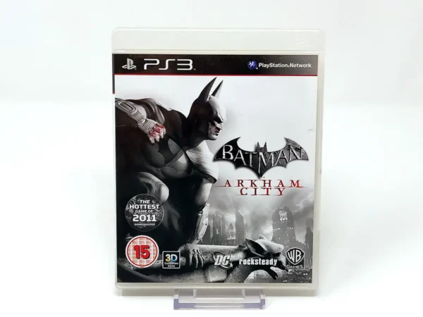 Interior del juego Batman: Arkham City (UK) para PlayStation 3 con disco y manual