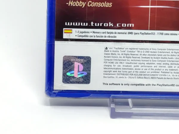 Otro detalle del juego Turok: Evolution (ESP) (Precintado) para PlayStation 2