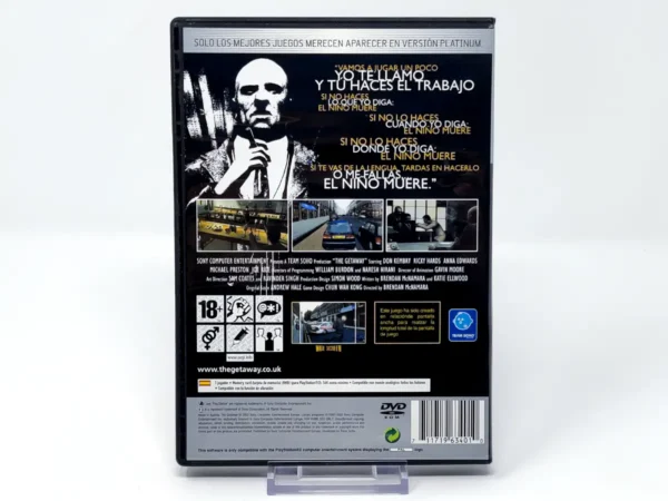 Parte trasera de The Getaway (ESP) (Platinum) (Rebajado) para PlayStation 2, edición PAL España