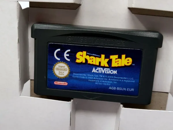 Lateral de la caja de El Espantatiburones (ESP) para Nintendo Game Boy Advance