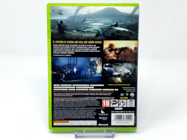 Parte trasera de Operation Flashpoint: Dragon Rising (ESP) (Rebajado) para XBOX 360, edición PAL España