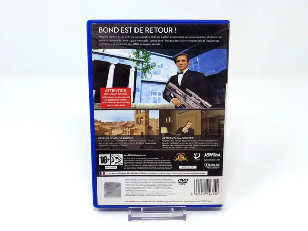 Parte trasera de 007: Quantum of Solace (FRA) para PlayStation 2, edición PAL Francia