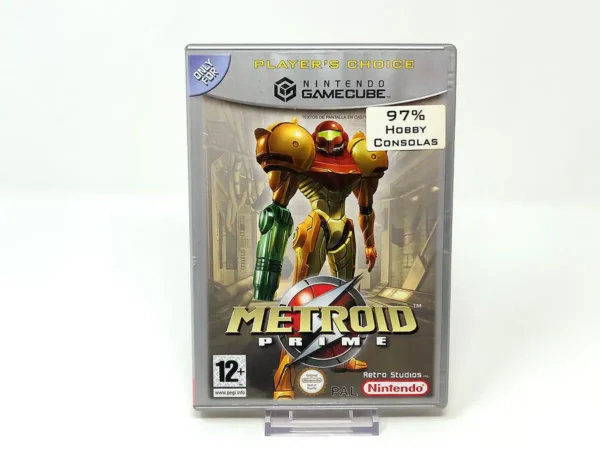 Portada de Metroid Prime (ESP) (Player's Choice) para Nintendo GameCube, edición PAL España, de segunda mano