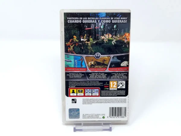 Parte trasera de Star Wars: Battlefront - Renegade Squadron (ESP) (Essentials) para PSP, edición PAL España