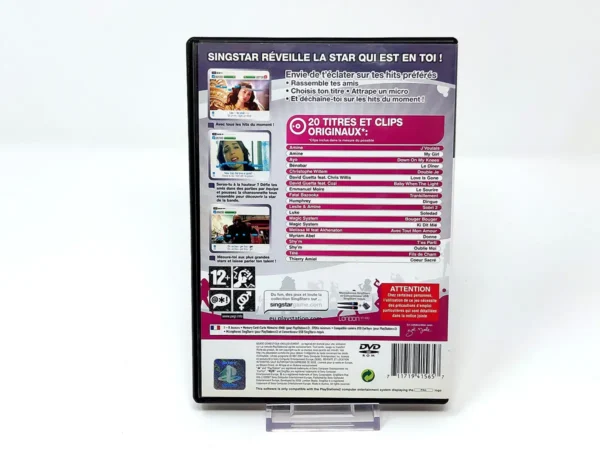 Parte trasera de SingStar Pop Hits 2 (FRA) para PlayStation 2, edición PAL Francia