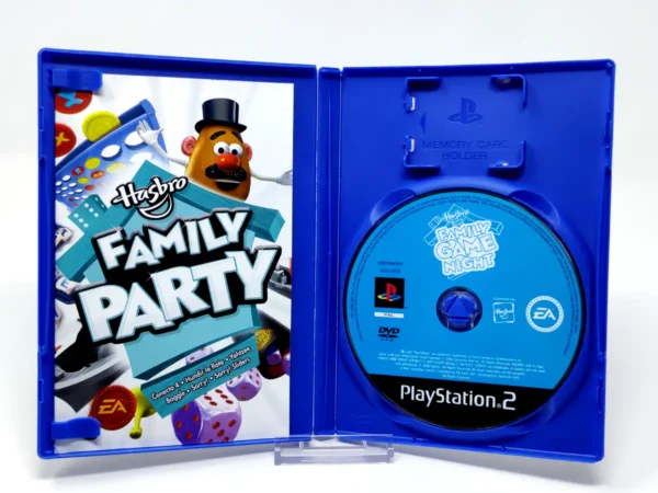 Interior del juego Hasbro Family Game Night (ESP) para PlayStation 2 con disco y manual