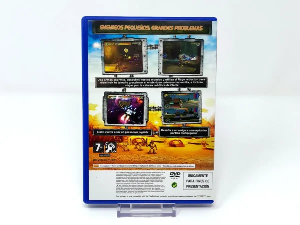 Parte trasera de Ratchet & Clank: El Tamaño Importa (ESP) (Promo) para PlayStation 2, edición PAL España