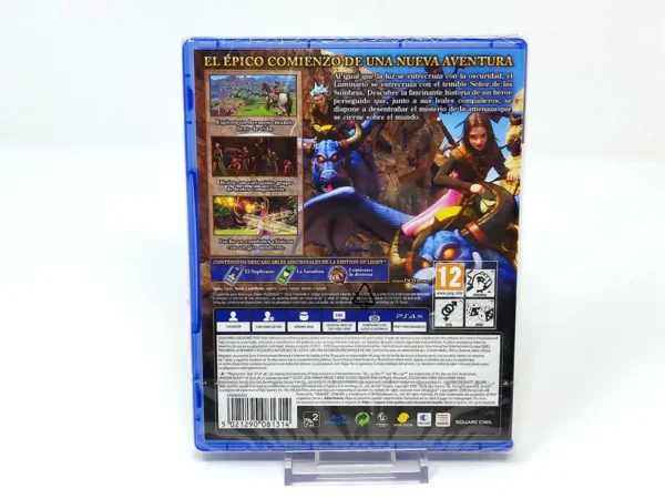 Parte trasera de Dragon Quest XI: Ecos de un pasado perdido (Edition of Light) (ESP) (Precintado) para PlayStation 4, edición PAL España