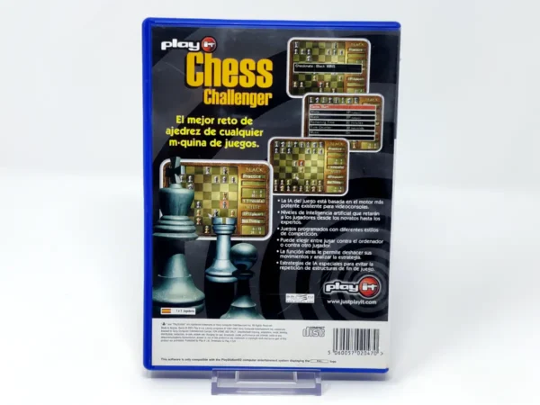 Parte trasera de Chess Challenger (ESP) para PlayStation 2, edición PAL España