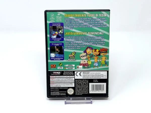 Parte trasera de Nickelodeon Rocket Power: Beach Bandits (ESP) para Nintendo GameCube, edición PAL España