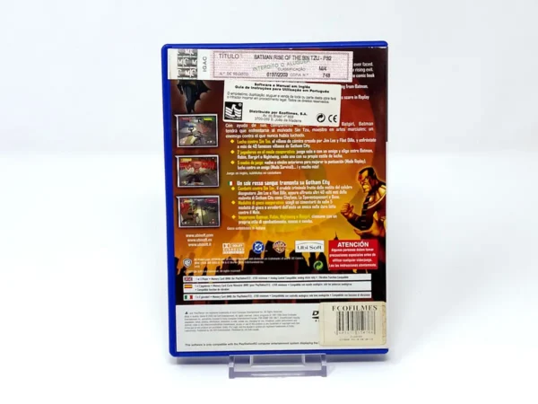 Parte trasera de Batman: Rise of Sin Tzu (ESP) para PlayStation 2, edición PAL España