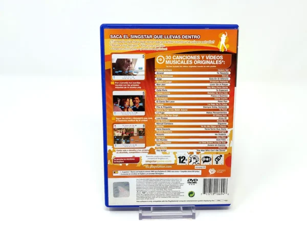 Parte trasera de SingStar Pop 2009 (ESP) (Rebajado) para PlayStation 2, edición PAL España