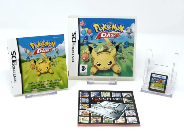 Lateral de la caja de Pokémon Dash (ESP) para Nintendo DS